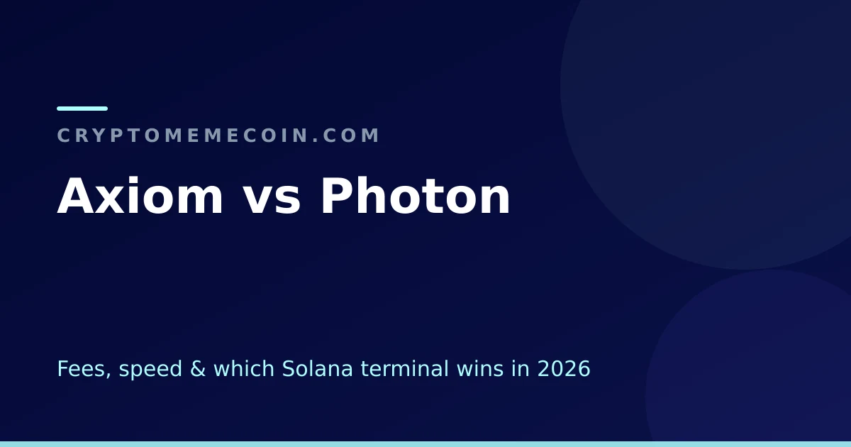 Axiom vs Photon (2026): Fees, Speed & Which Solana Terminal Wins