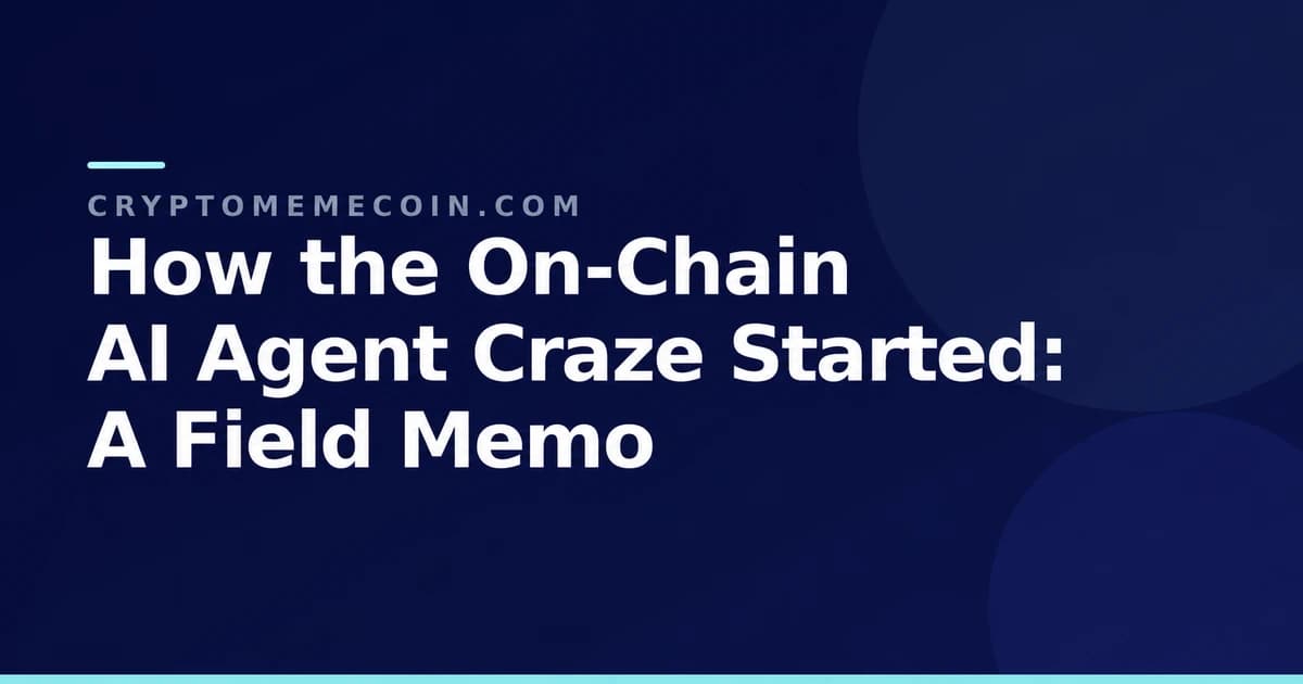How the On-Chain AI Agent Craze Started: A Field Memo